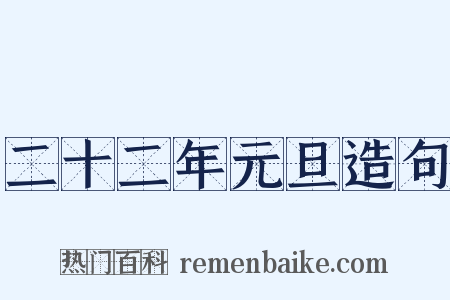 二十二年元旦造句是什么意思的图片